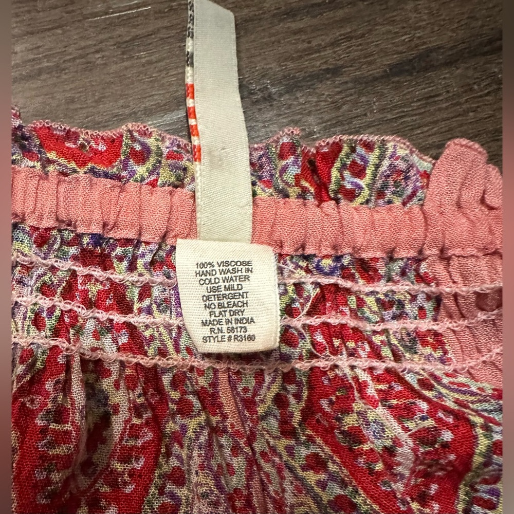RAGA Boho Blouse with Pom Pom Trim. Size L - Picture 8 of 10